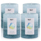 Pier 1 Sea Air Layered 3x4 Set of 4 Pillar Candles