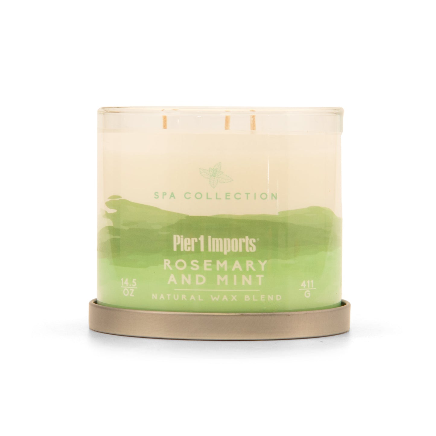 Pier 1 Spa Collection Rosemary & Mint Filled 3-Wick Candle