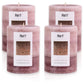 Pier 1 Amber Musk 3x4 Layered Set of 4 Pillar Candles